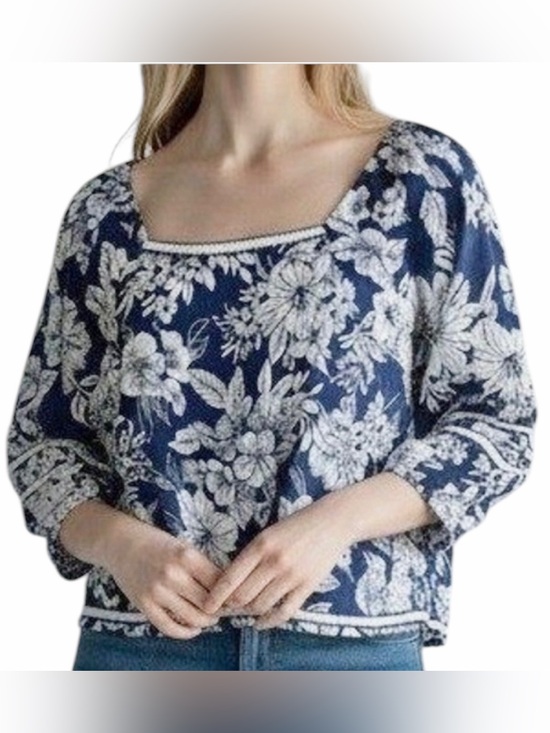 C&C California Tops - C&C California Floral Linen Top